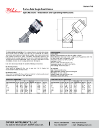 Thumbnail of document Manual - SAV-ST Angle Seat Valve-Stainless Steel NPT